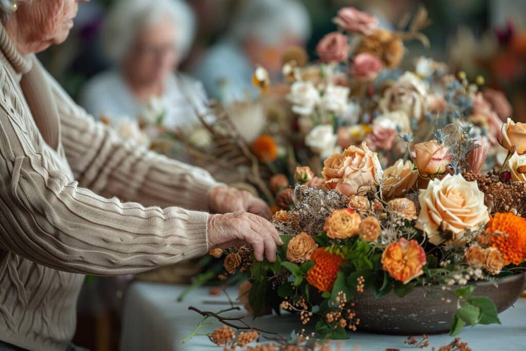 Bouquet coloré réalisé par des mains expertes