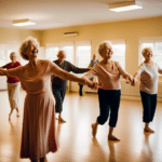 Seniors s'amusent dans un club de danse animé